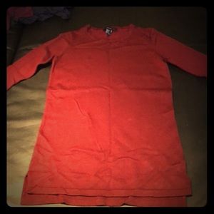 Red sweater tunic